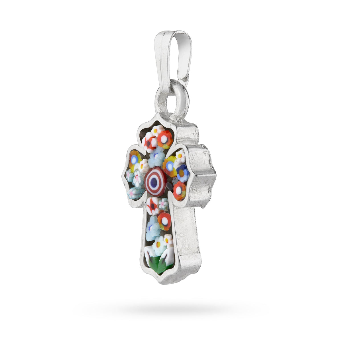 Micromosaic Budded Cross in Metal