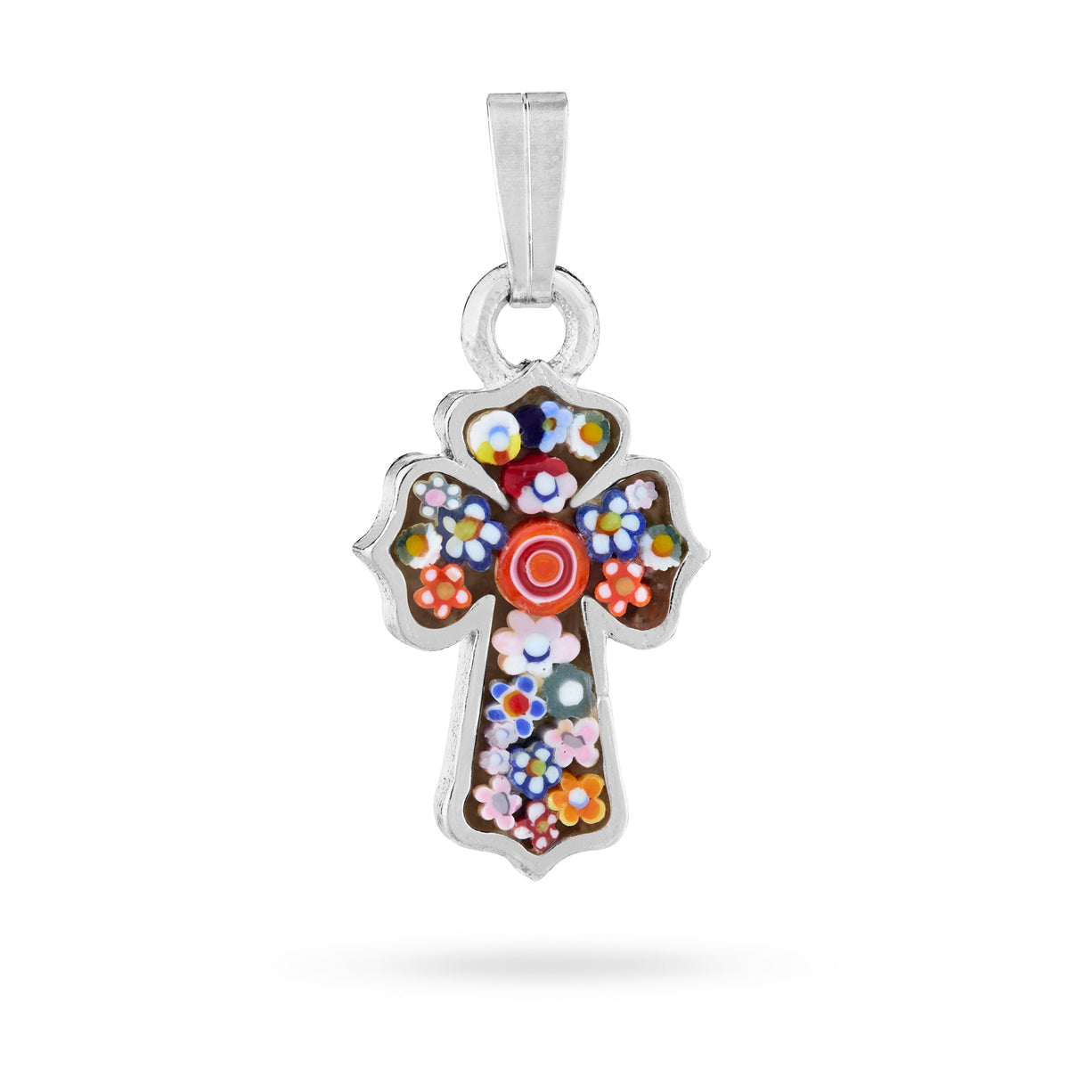 Micromosaic Budded Cross in Metal