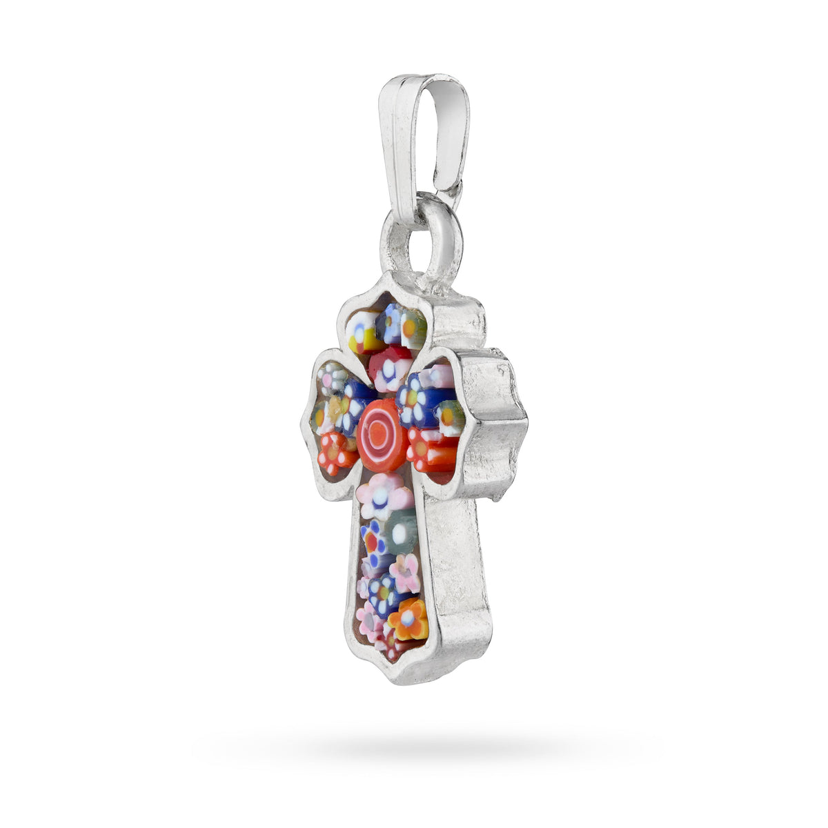 Micromosaic Budded Cross in Metal