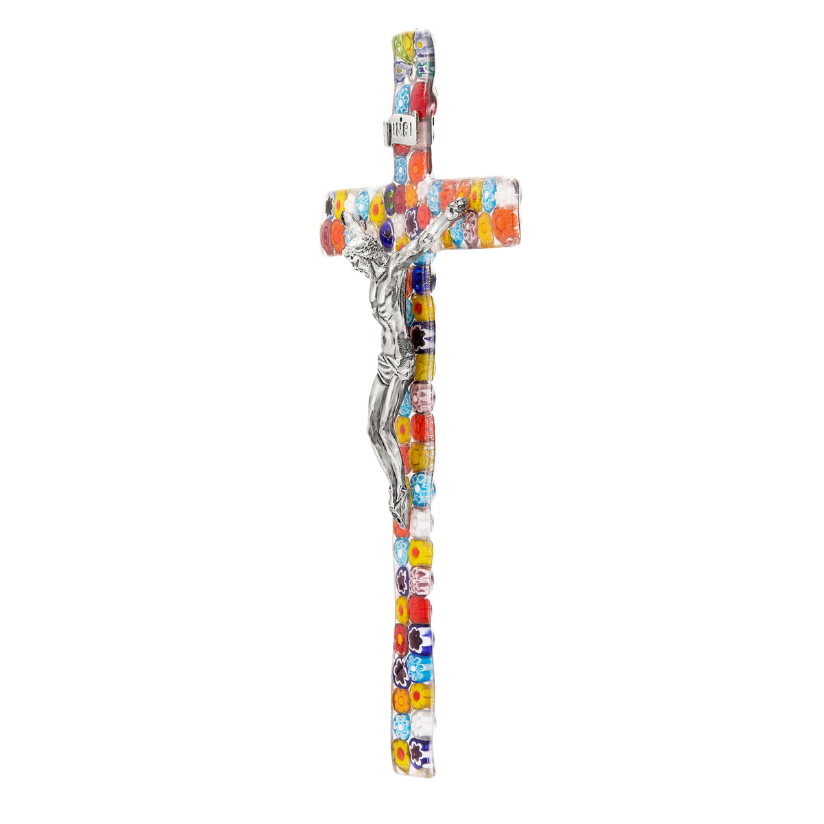 Millefiori Murano Glass Crucifix
