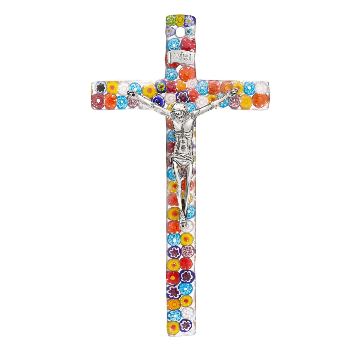 Millefiori Murano Glass Crucifix