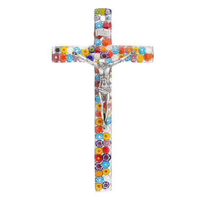 Millefiori Murano Glass Crucifix