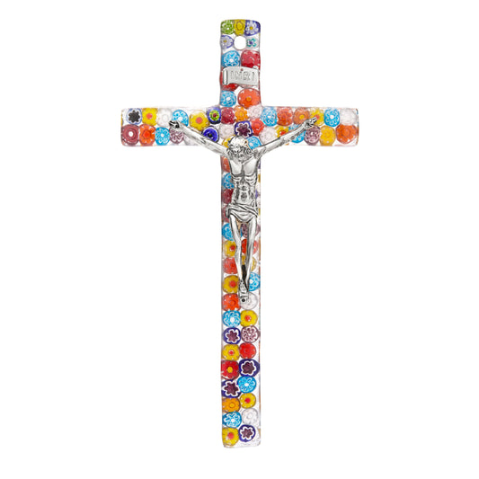 Millefiori Murano Glass Crucifix