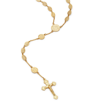 Miraculous Mary Gold Plated Silver Rosary