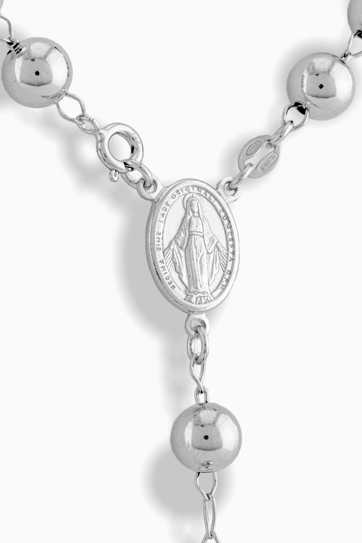 MIRACULOUS MARY ROSARY WITH 8 MM BEADS