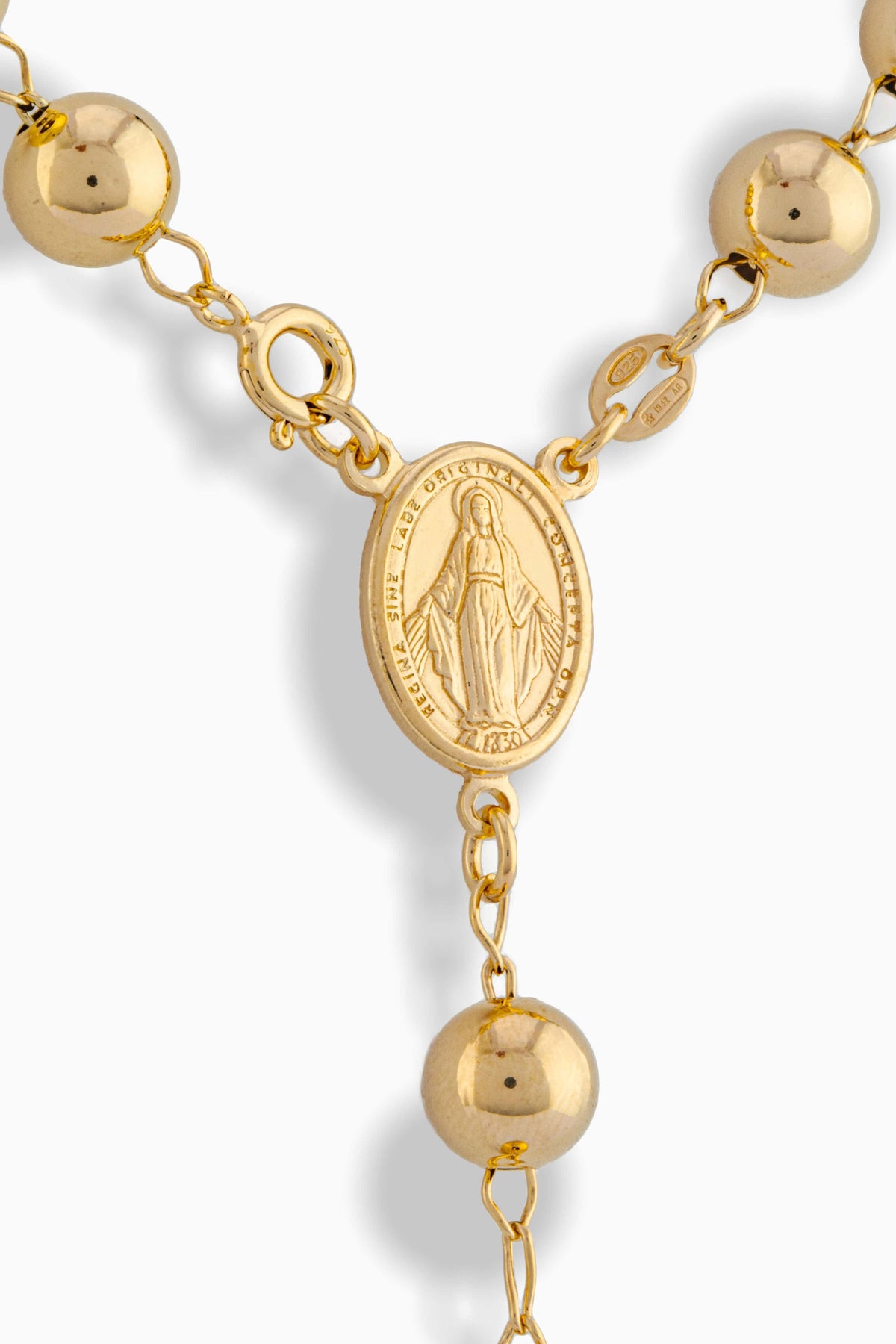 MIRACULOUS MARY ROSARY WITH 8 MM BEADS