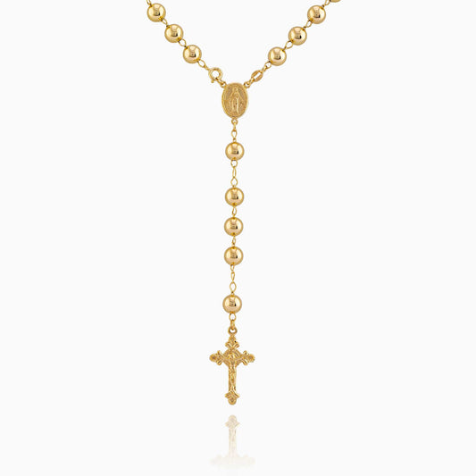 MIRACULOUS MARY ROSARY WITH 8 MM BEADS
