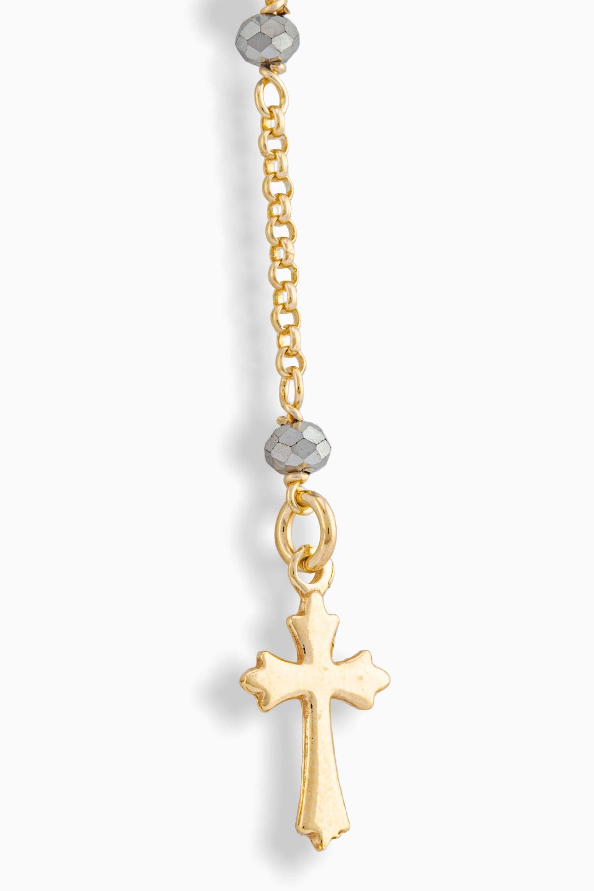 MIRACULOUS MARY ROSARY WITH HEMATITE BEADS