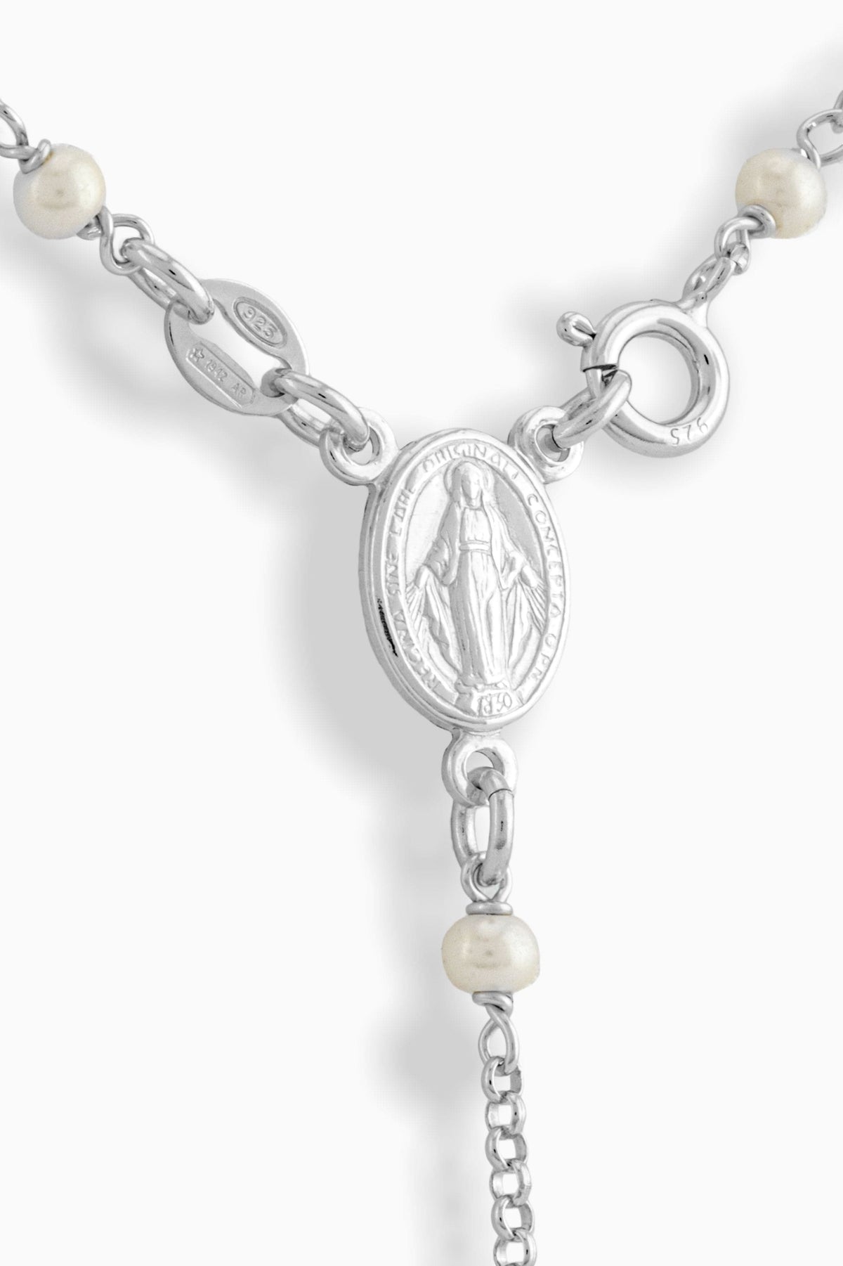 MIRACULOUS MARY ROSARY WITH SYNTHETIC PEARL