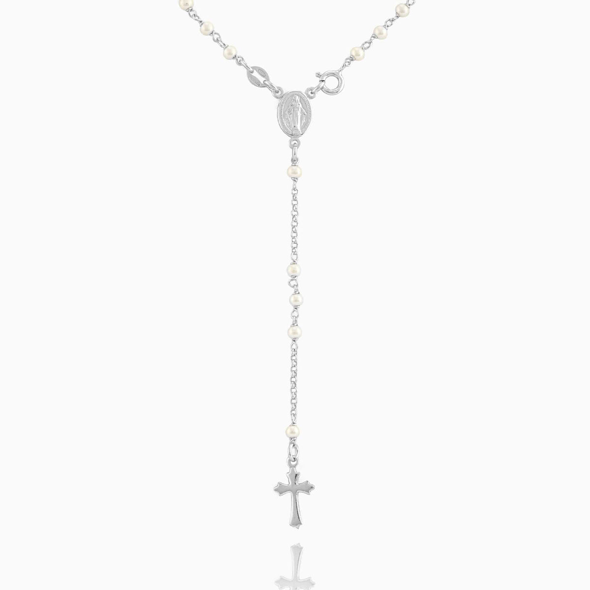 MIRACULOUS MARY ROSARY WITH SYNTHETIC PEARL