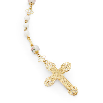 Miraculous Mary Wedding Rosary in Murano Glass