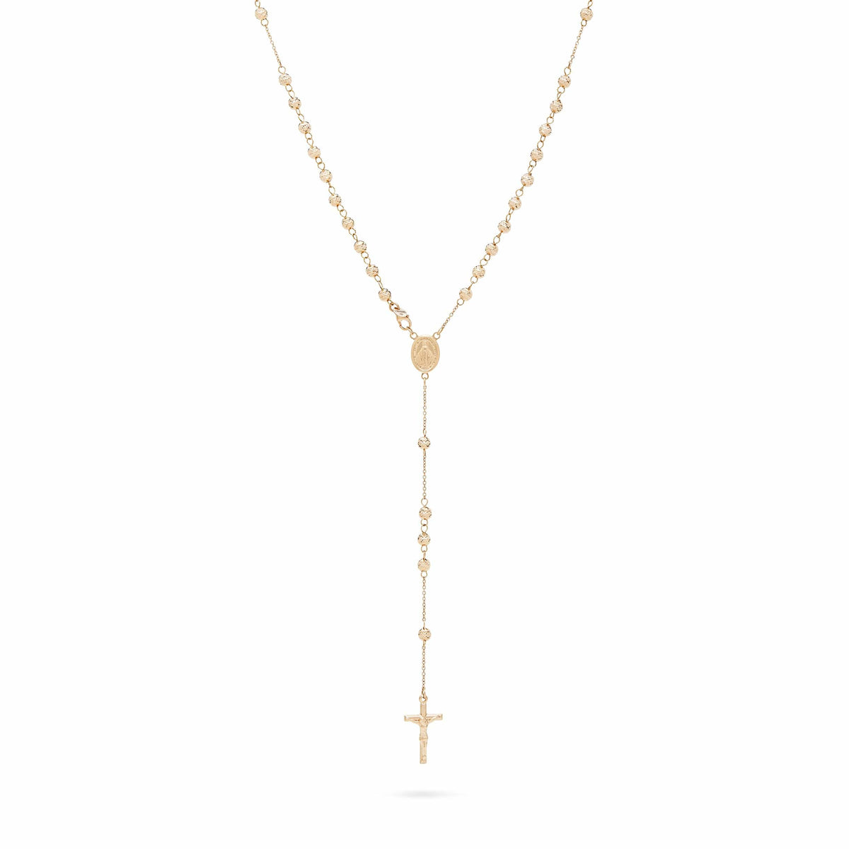 Miraculous Mary Yellow Gold Rosary