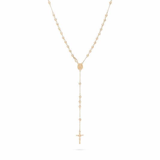Miraculous Mary Yellow Gold Rosary