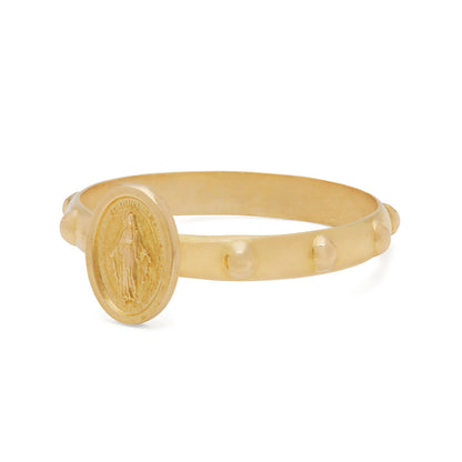 Miraculous Rosary Ring Yellow Gold