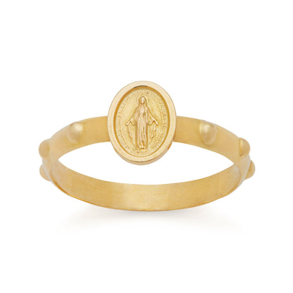 Miraculous Rosary Ring Yellow Gold