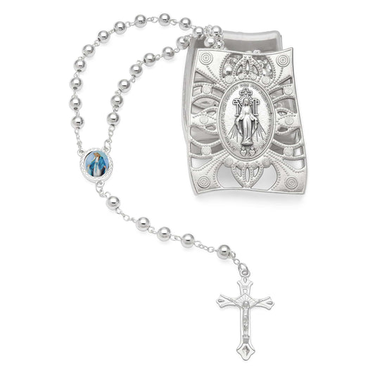 Miraculous Virgin Rosary with Filigree Box