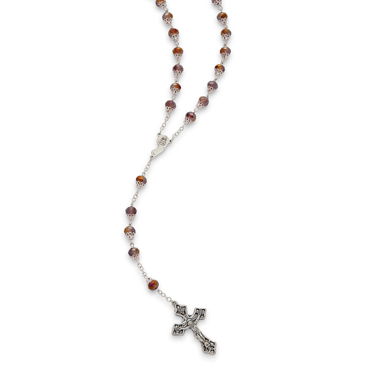 Mother Mary with Child Rosary in Hot Air Balloon Beads
