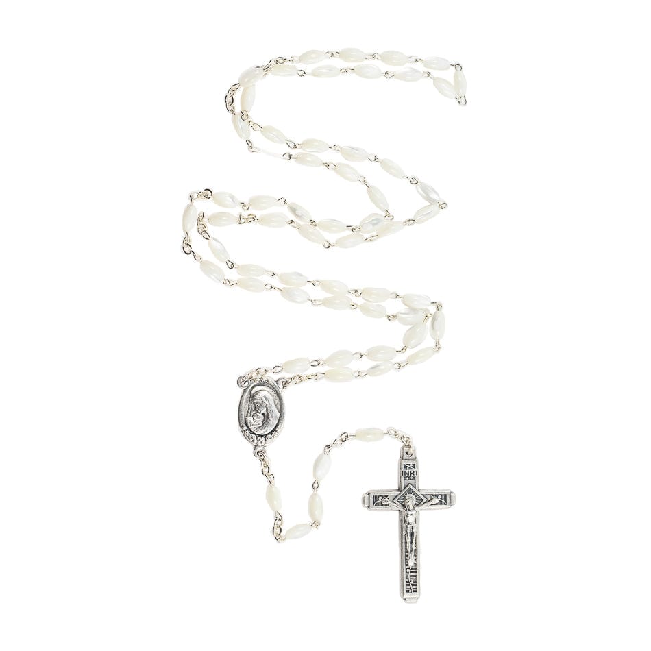 Mother of Pearl Rosary Oval Beads