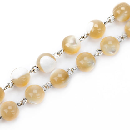 Mother of Pearl Sterling Silver Rosary
