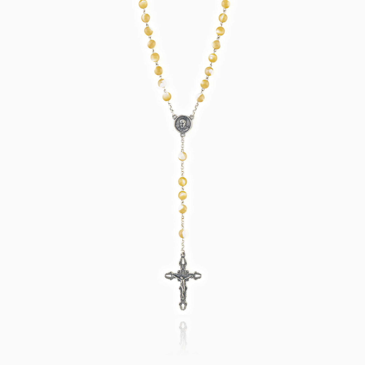 Mother of Pearl Sterling Silver Rosary
