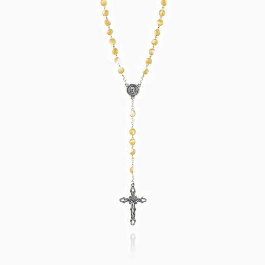 Mother of Pearl Sterling Silver Rosary