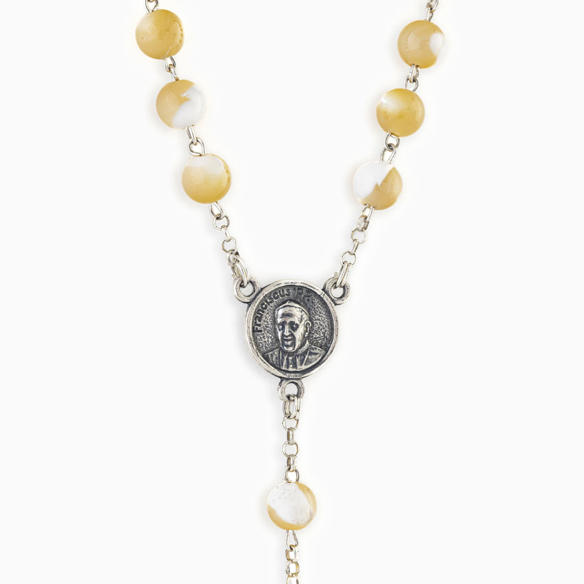 Mother of Pearl Sterling Silver Rosary
