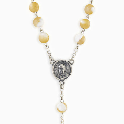 Mother of Pearl Sterling Silver Rosary