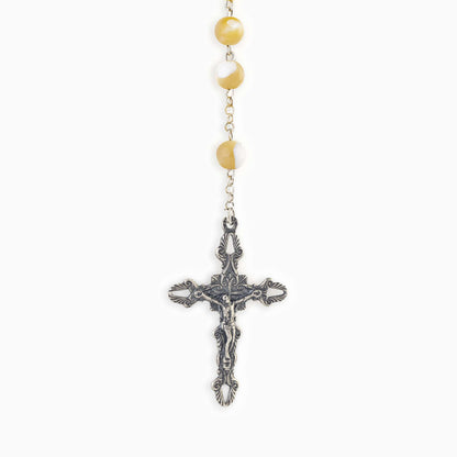 Mother of Pearl Sterling Silver Rosary