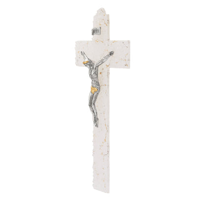 Murano Glass Crucifix with Golden Details