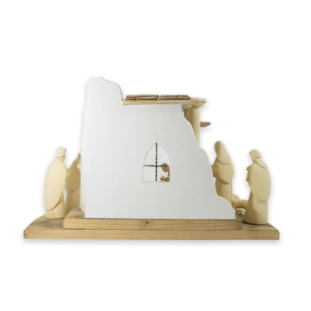 Nativity Set 15pcs Natural Wood