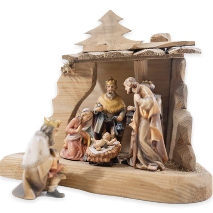 Nativity Set 6 pcs Natural Wood