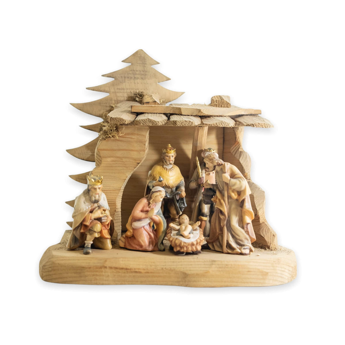 Nativity Set 6 pcs Natural Wood