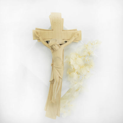 Natural Wood Crucifix Modern Style