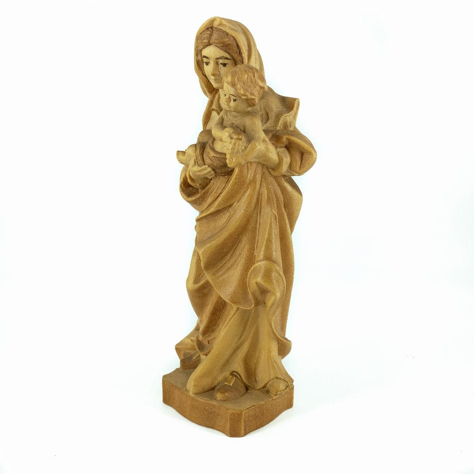 Natural Wood Statue of Virgin of the Grapes