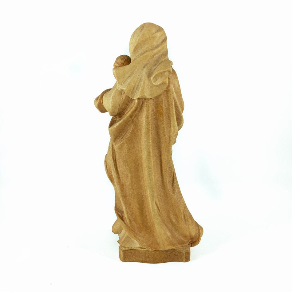 Natural Wood Statue of Virgin of the Grapes