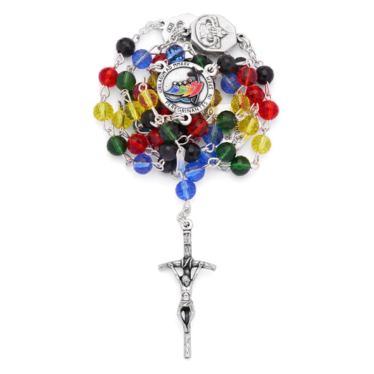 Jubilee 2025 Alpacca Rosary with Crystal Beads