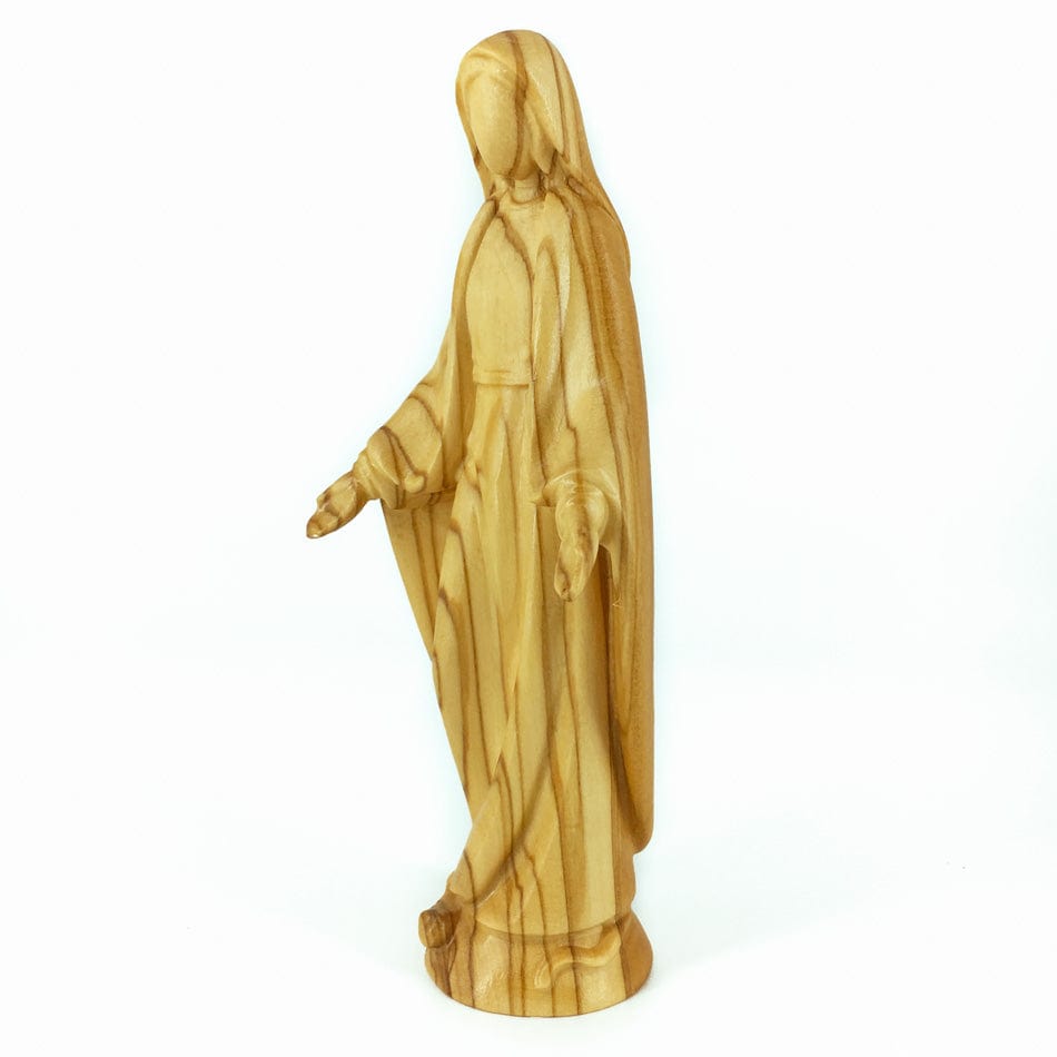 Olive Wood Statue of Our Lady of the Miraculous Medal