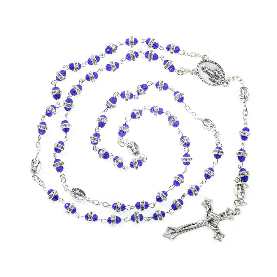 Our Lady of Fatima Rosary in Faceted Rondelles