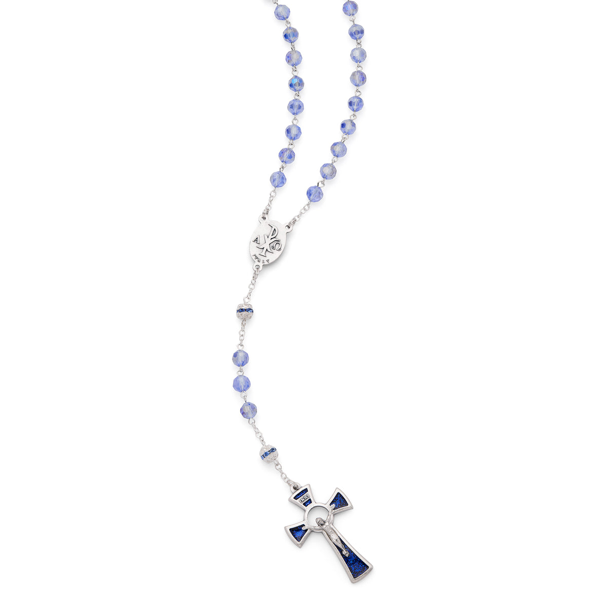 Our Lady of Grace Faceted Crystal Rosary