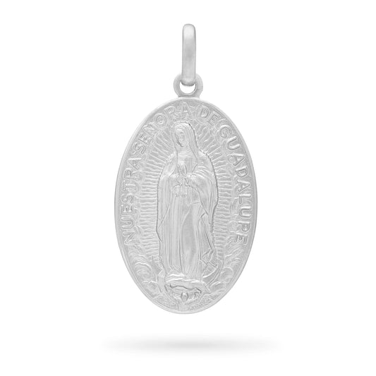 Our Lady of Guadalupe Oval Sterling Silver Medal