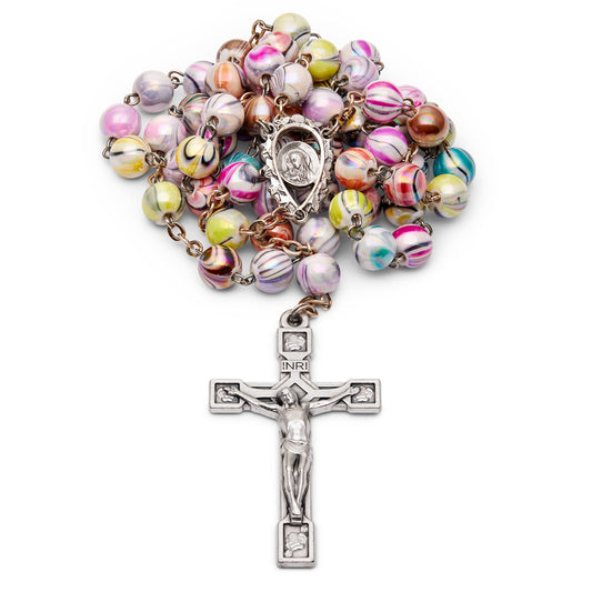 Our Lady of Sorrow Multicolor Rosary beads