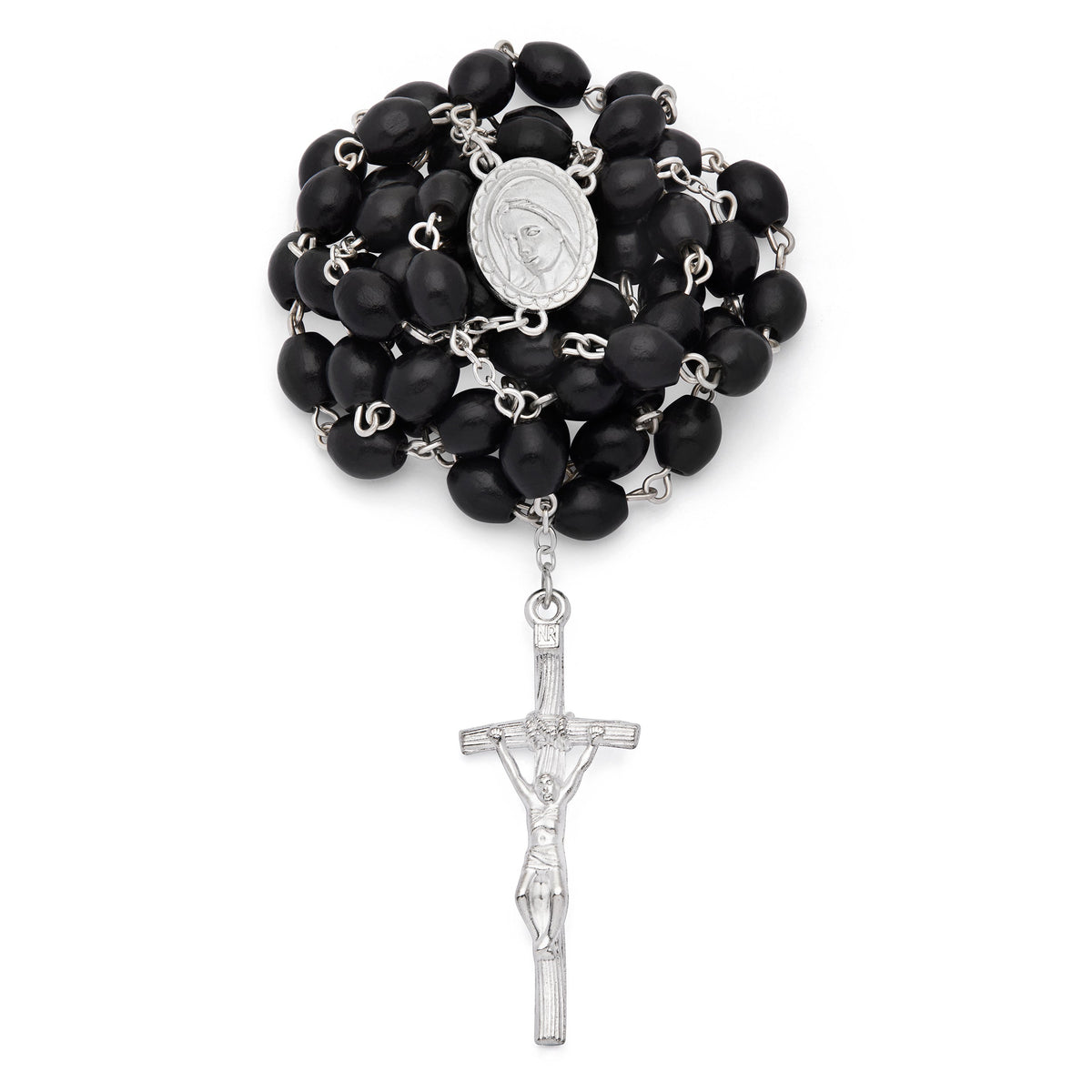 Our Lady of the Miraculous Medal Blue Rosary Case with Wood Rosary