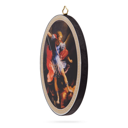 Oval Wooden Icon of St. Michael the Archangel