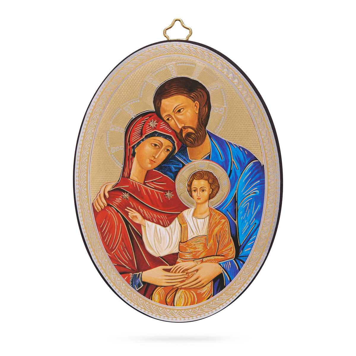 Oval Wooden Icon of the Holy Family