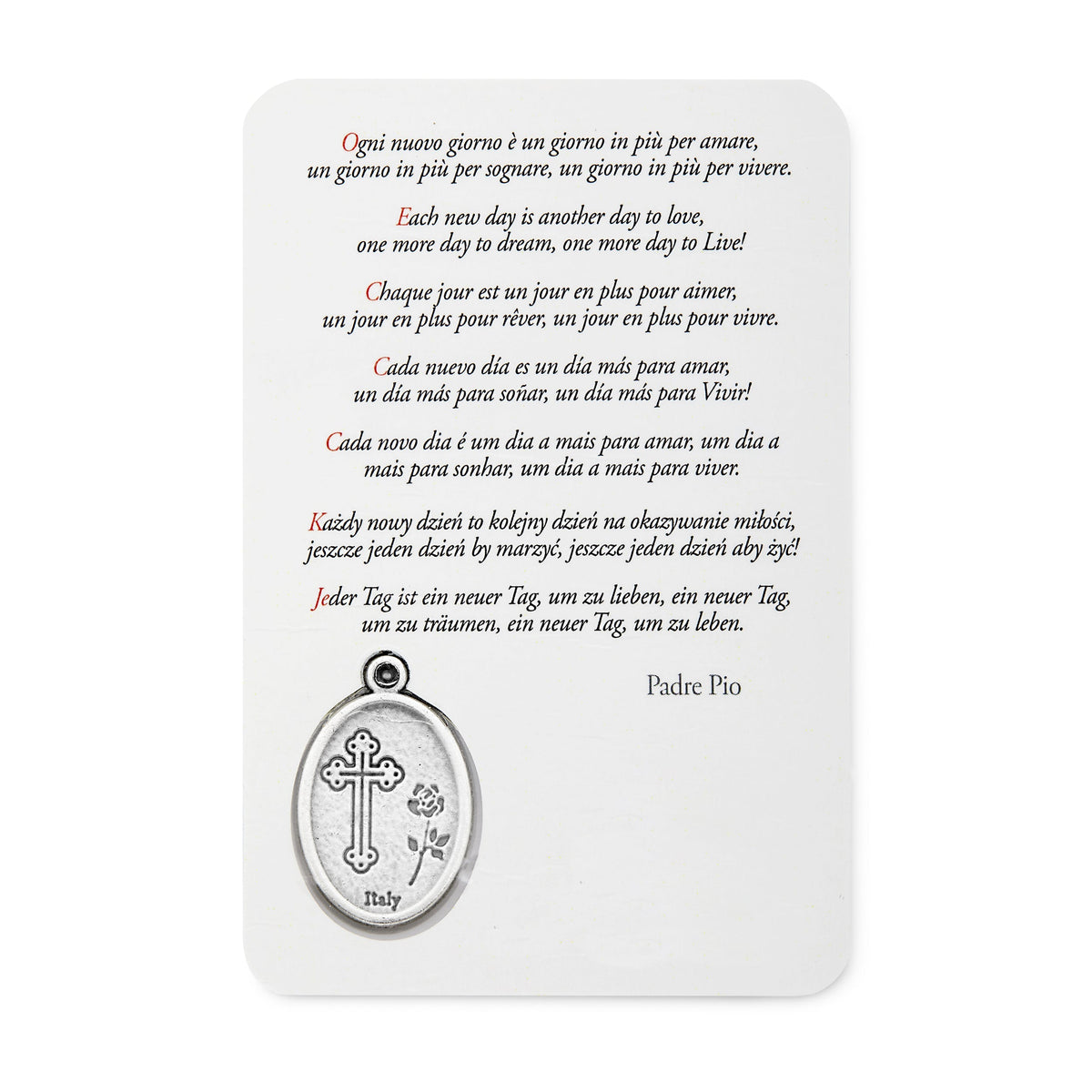 Padre Pio da Pietrelcina Prayer Card
