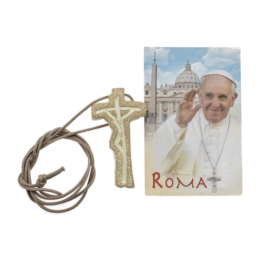 Pastorale Wooden Cross with Rope Chain
