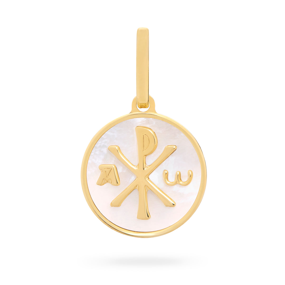 Peace Cross Medal in Gold-Plated Sterling Silver and Mother-of-Pearl