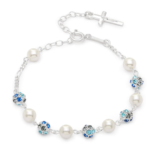 Pearl and Crystal Rosary Beads