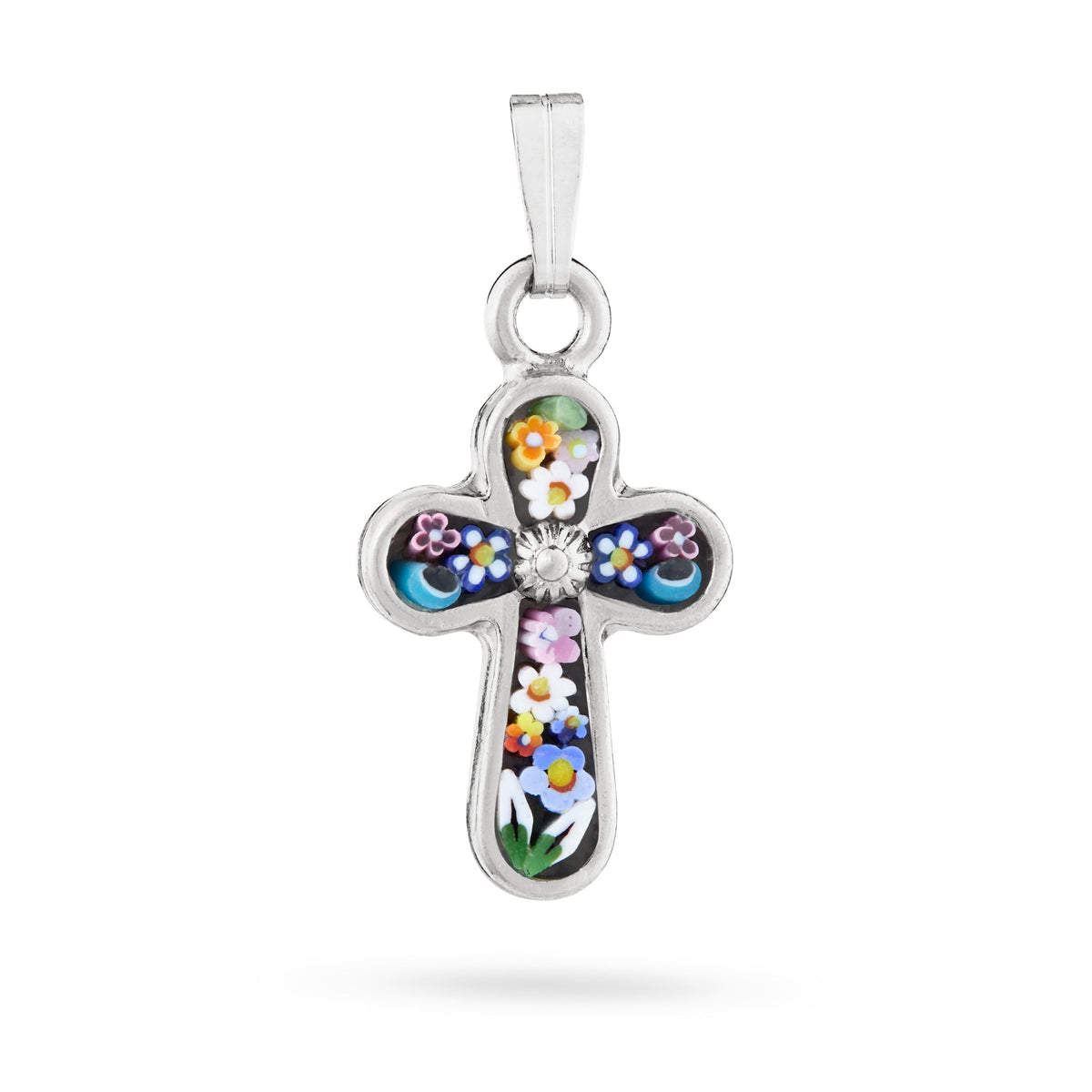 Pewter Micromosaic Cross