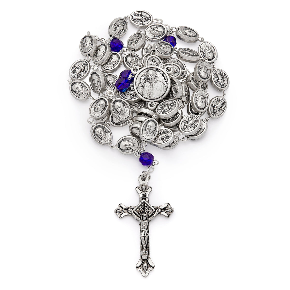 Pewter Rosary with Pope Francis